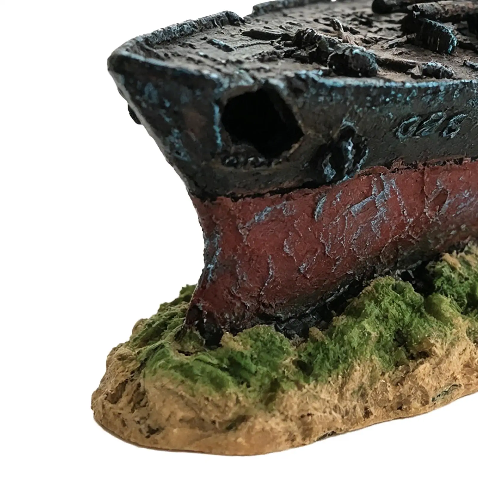 Aquarium Decor Funny Artificial Resin Sunken Ship Saltwater Tank Ornaments For Home Apartment Office Study Living Room Cabinet