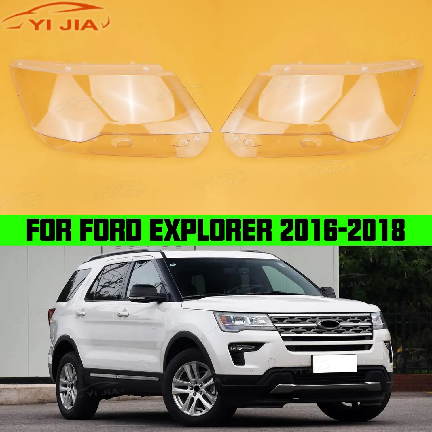 

Car Front Headlamp Cover Fit For Ford Explorer 2016 2017 2018 Auto Parts Clear Headlight Shell