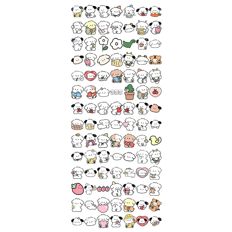 100pcs Cute Little Dog Animals Stickers Diy Computer Decoration Sticker Kids Toy Stickers