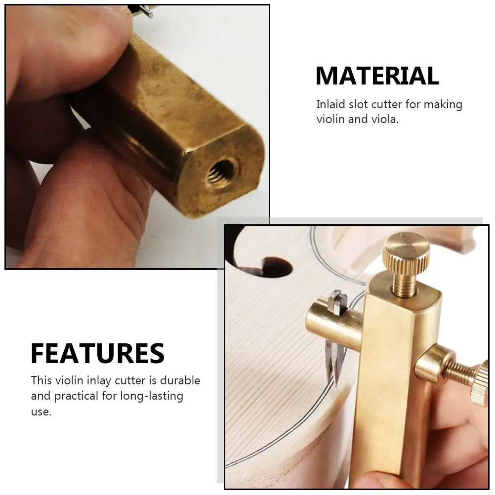 

Violin Maker Golden Tool Accessories Knives Inlaid Slot Making Tools Iron