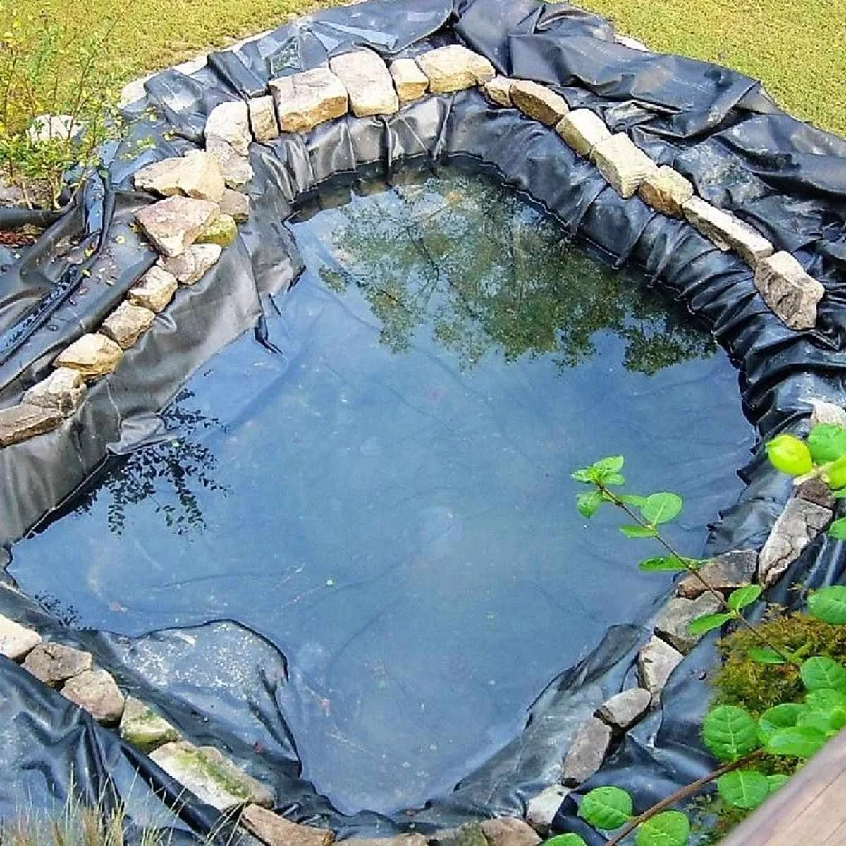 HDPE Fish Pond Liner Cloth wodoodporne ogrody baseny membrana czarne elastyczne strumienie fontanny wzmocnione wyłożenie basenu krajobrazu