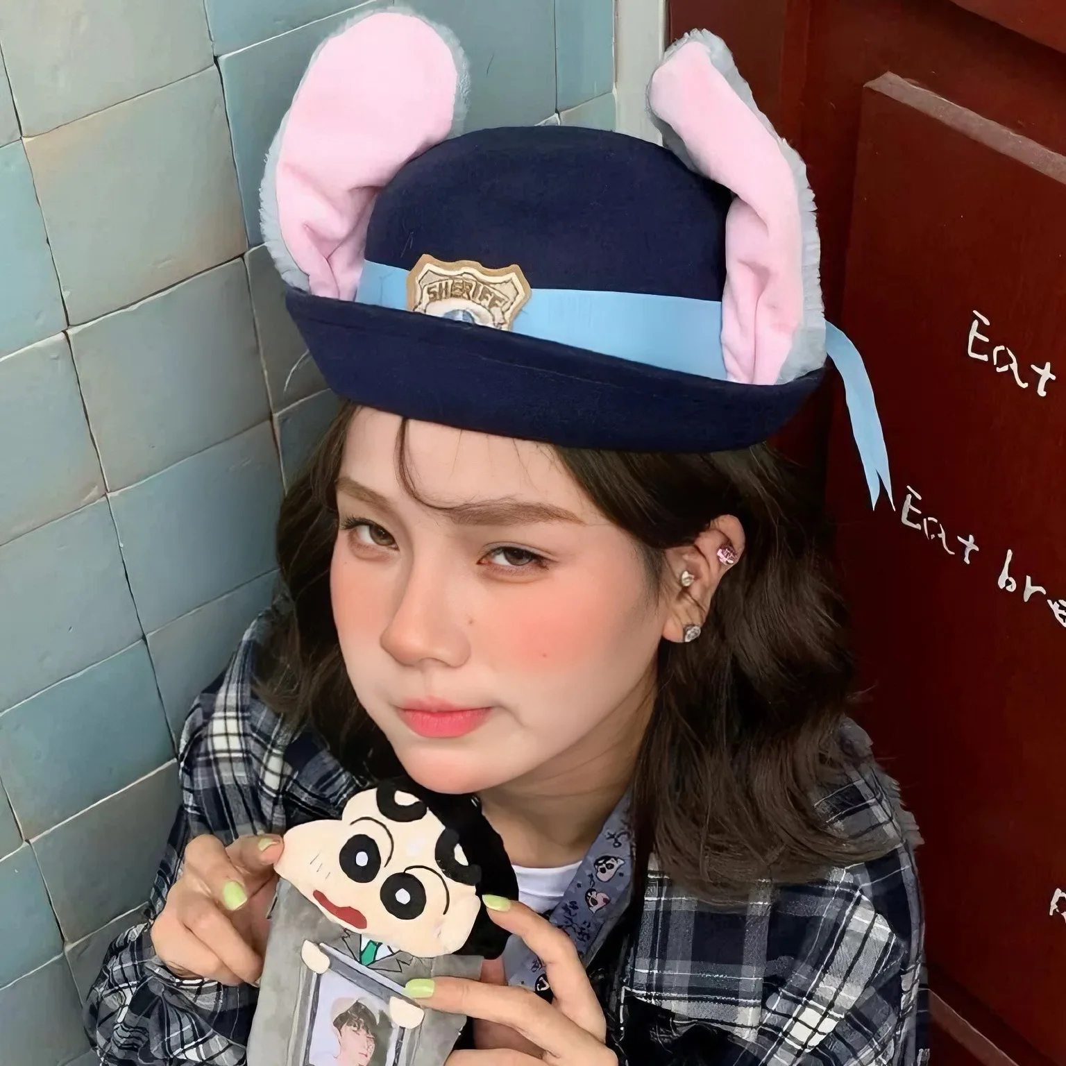 Zootopia 2 Officer Judy Hopps Rabbit Figures Hat Cartoon Rabbit Round Headwear Crazy Animal City Cosplay Accessory Anime Toy