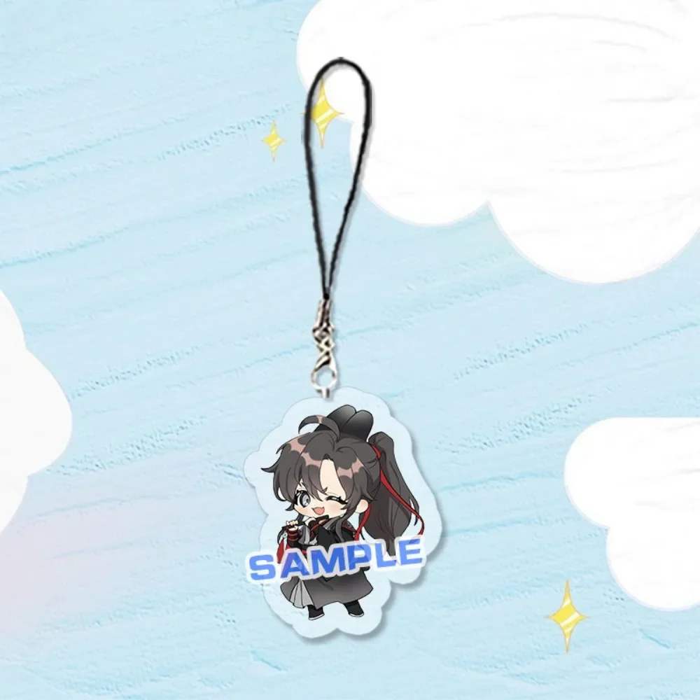 Anime The Founder of Diabolism Acrylic Keychain Pendant Keyring Cartoon Wei Wuxian Lan Wangji Decoration Ornament Accessory Gift