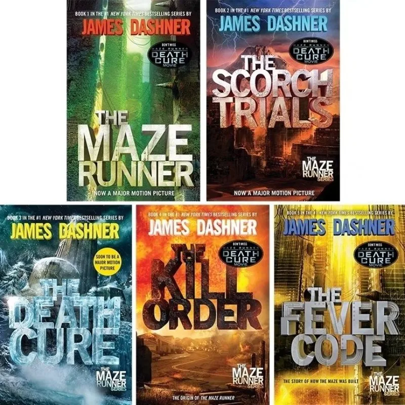 

5 Books/Set The Maze Runner Series By James Smith Dashner Original in English