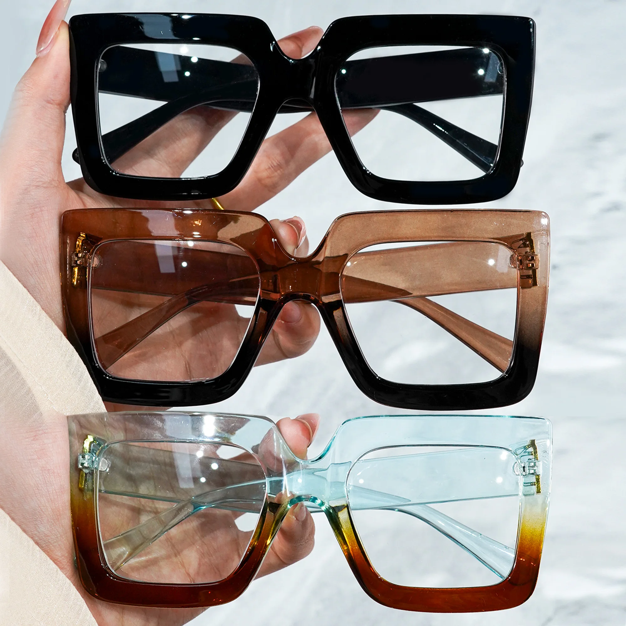 2 Stück schicke Lesebrillen für Damen und Herren +1,0 bis +4,0 Stärke – Retro-Design mit dickem Rahmen – elegante Presbyopie-Brille – Detail 6