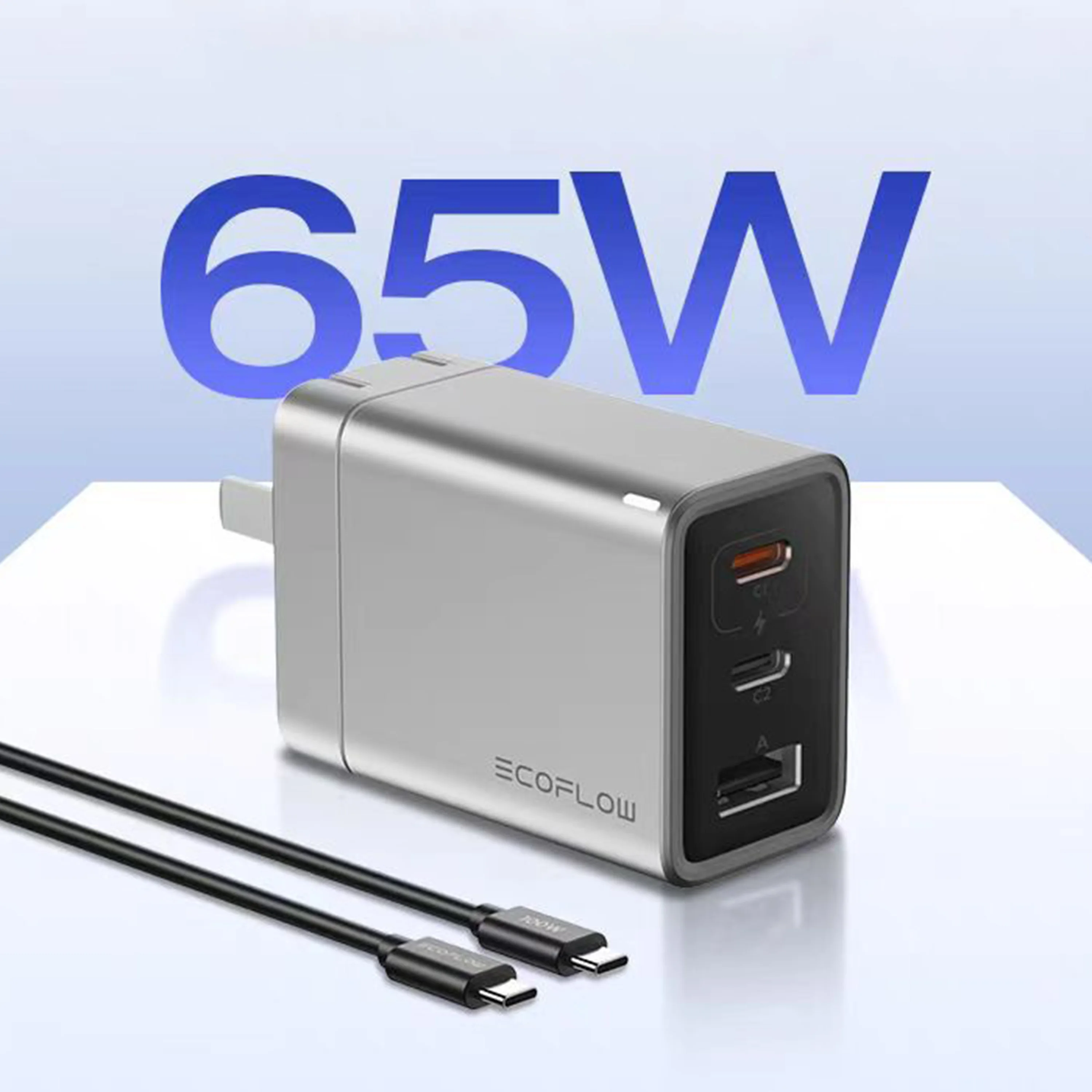 EcoFlow RAPID 65W GaN Charger with 100W Cable - Monthly Madness UPS