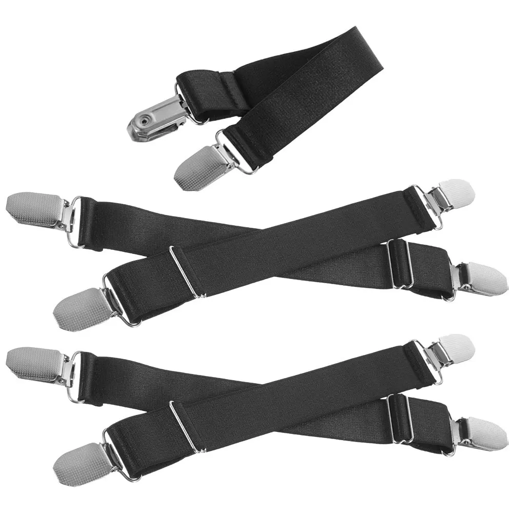 

5Pcs Adjustable Boot Clips Elastic Motorcycle Riding Pants Leg Strap Secure Anti Slip Multi Functional Biker Dress Cinch Clip