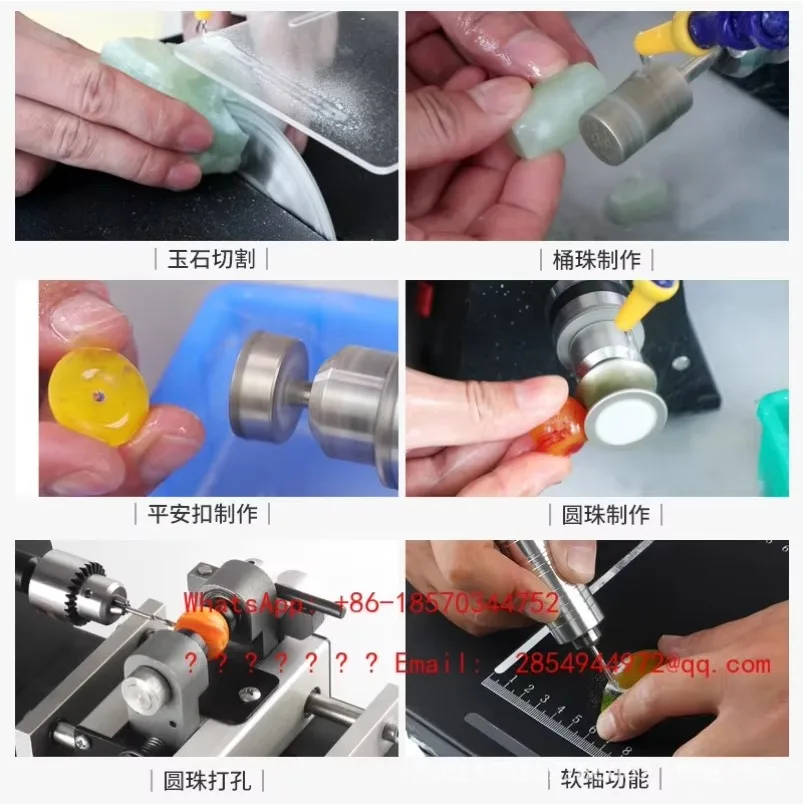 1850W Small Desktop Jade Grinding and Cutting Machine, Multifunctional Carving and Polishing Machine, Polishing Processing Tool