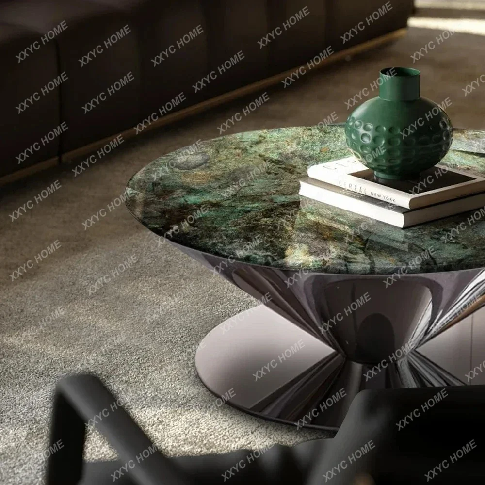YYNatural luxury stone coffee table Modern simple light luxury small apartment high-end villa living room sofa