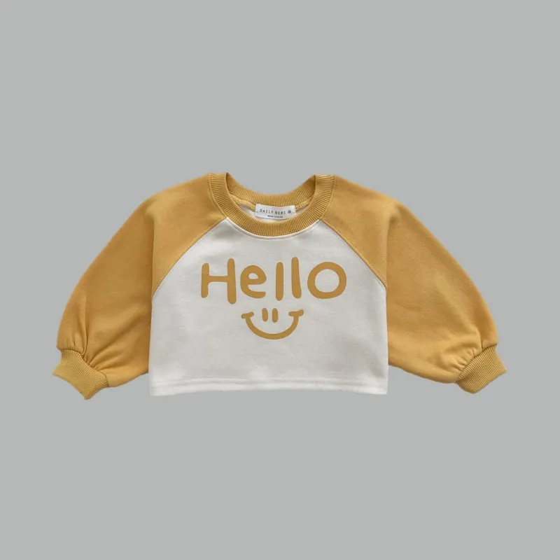 Newborn Baby Girl Boy Cotton Hoodie Spring Infant Toddler Child Long Sleeve Sweatshirt Casual Letter Pullover Baby Clothes 9M-5Y