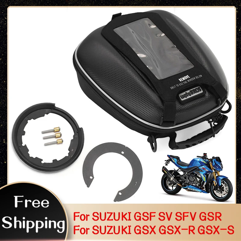 Torba mocowana na zbiornik paliwa do SUZUKI GSXR 600 GSX1300R GSF1250 SV 650N/S GSR600 GSX-S 750 1000/F wodoodporne torby wyścigowe motocykl