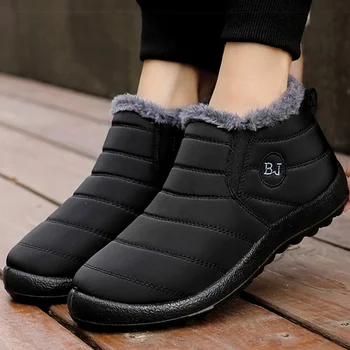 Mannen Laarzen Paar Winter Schoenen Mannen Warm Bont Enkellaarsjes Winter Botas Para Hombre Lichtgewicht Waterdichte Snowboots Casual Booties