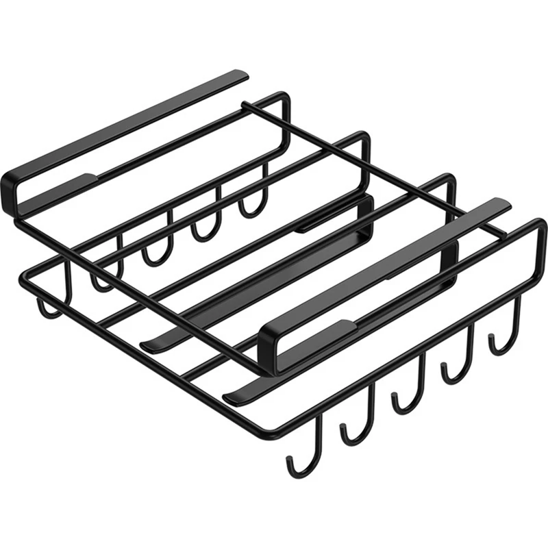 Stainless Steel Storage Rack Kitchen Utensil Racks Under Cabinet Kitchen Utensil Racks With 10 Hooks