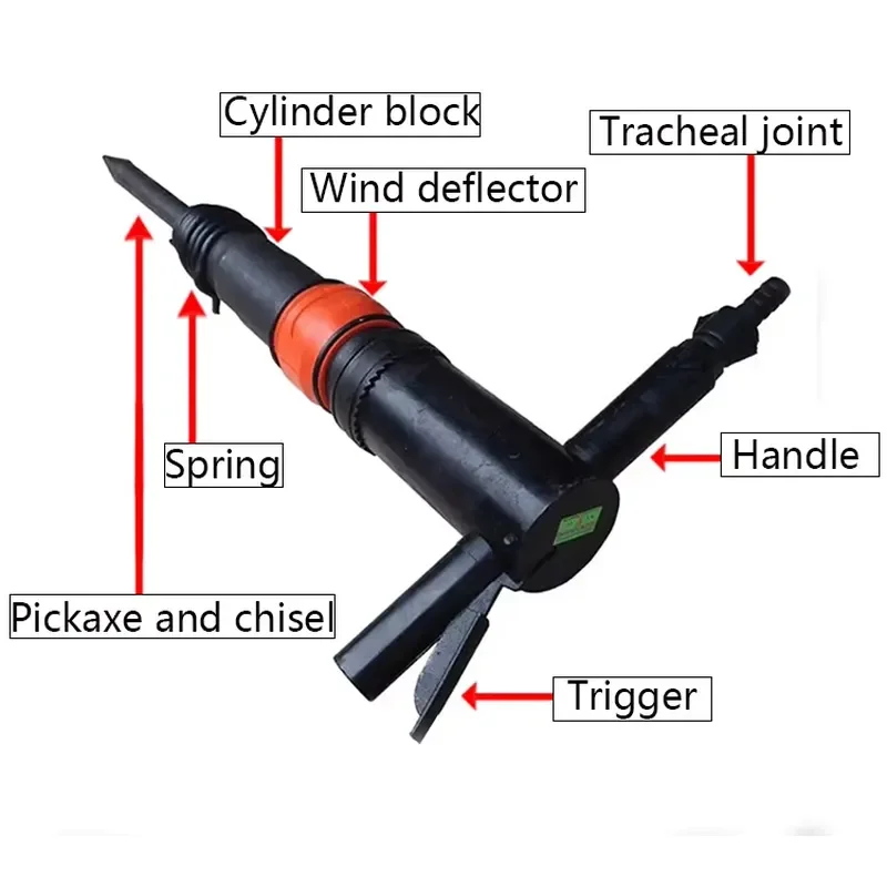 Handle Rock Drill Machines Pneumatic Air Pick Hammer G20 Paving Breaker for Mining
