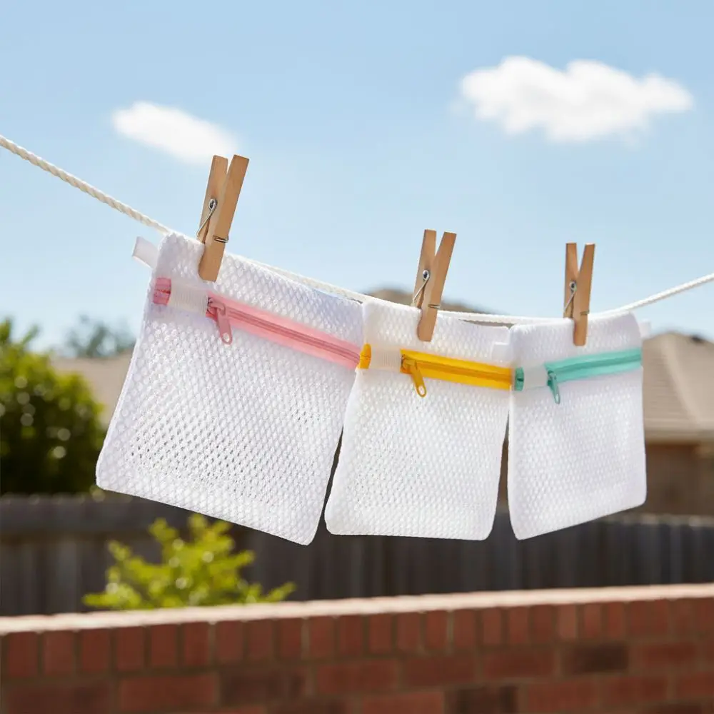 Easy Storage Mini Small Mesh Laundry Bag Mesh Polyester Scent Beads Special Bags Zipper Single-Layer Machine Zipper Bag Travel