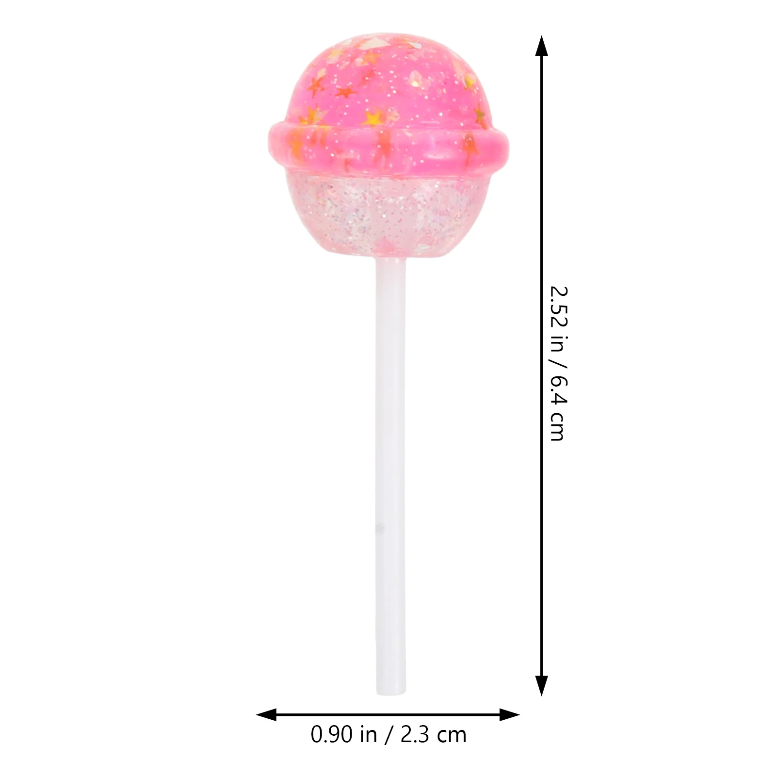 

10pcs Resin Lollipop Sticks Decorative Candy Props Simulation Glitter Fake Lollipops Realistic Ornaments DIY Accessories Photo