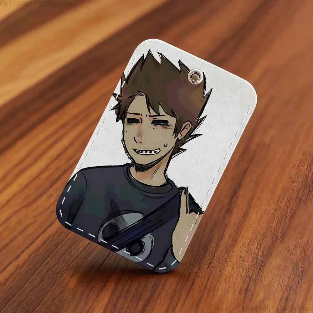 พวงกุญแจอะนิเมะ Eddsworld Tom สำหรับใส่บัตรธนาคาร บัตรทำงาน บัตรนักเรียน ซองใส่บัตร ป้องกันบัตร บัตรโดยสาร