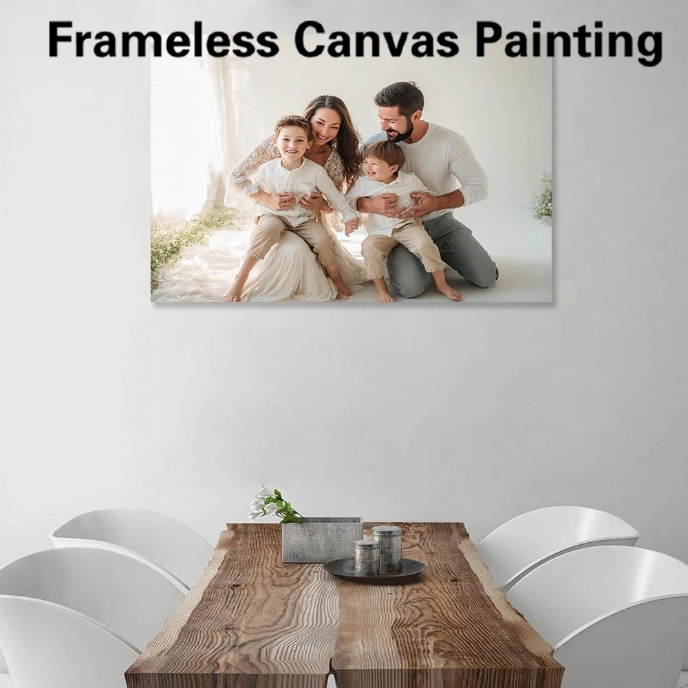 1pc Frameless Personalize Custom Photo family Canvas Paintings Black White Quotes Paintings For Living Room Wall Home Decor
