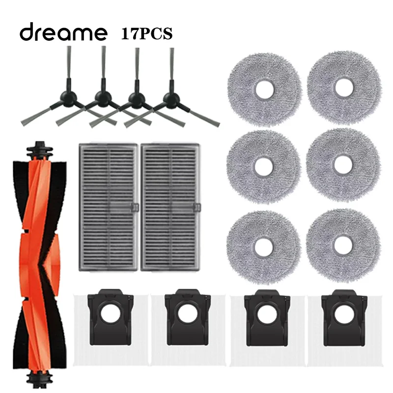 Dreame L10s Pro Ultra Heat, X30 Ultra, X30 Pro Staubsauger Ersatzzubehör Hauptseitenbürste Filter Mopp Staubbeutel