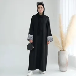 2024 moda stampata Panestine Kefiyyeh Abaya Ramadan Eid chiuso lungo Abaya Dubai donne vestito musulmano modesto abbigliamento islamico