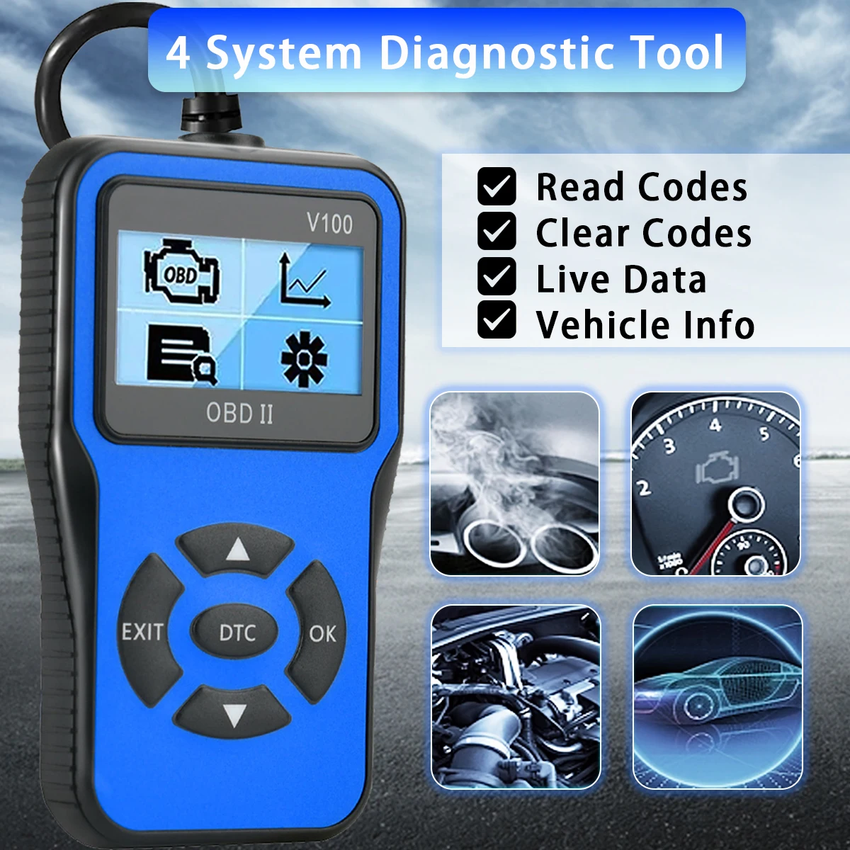 Advanced Universal Obdii Scanner for Automotive Engine Fault Codes, Can Diagnostic Tool for Reading and Erasing Error Codes