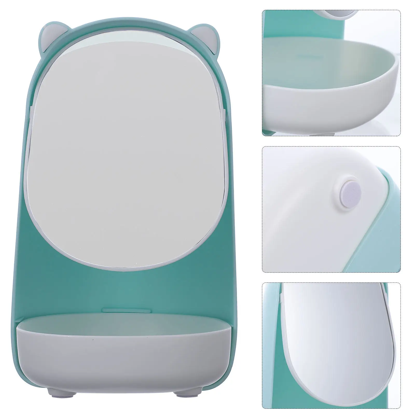 

Зеркало для макияжа из полипропилена, 1 шт., с милым дизайном в виде медведя, прозрачное, портативное, настольное, для дома, аксессуар для макияжа