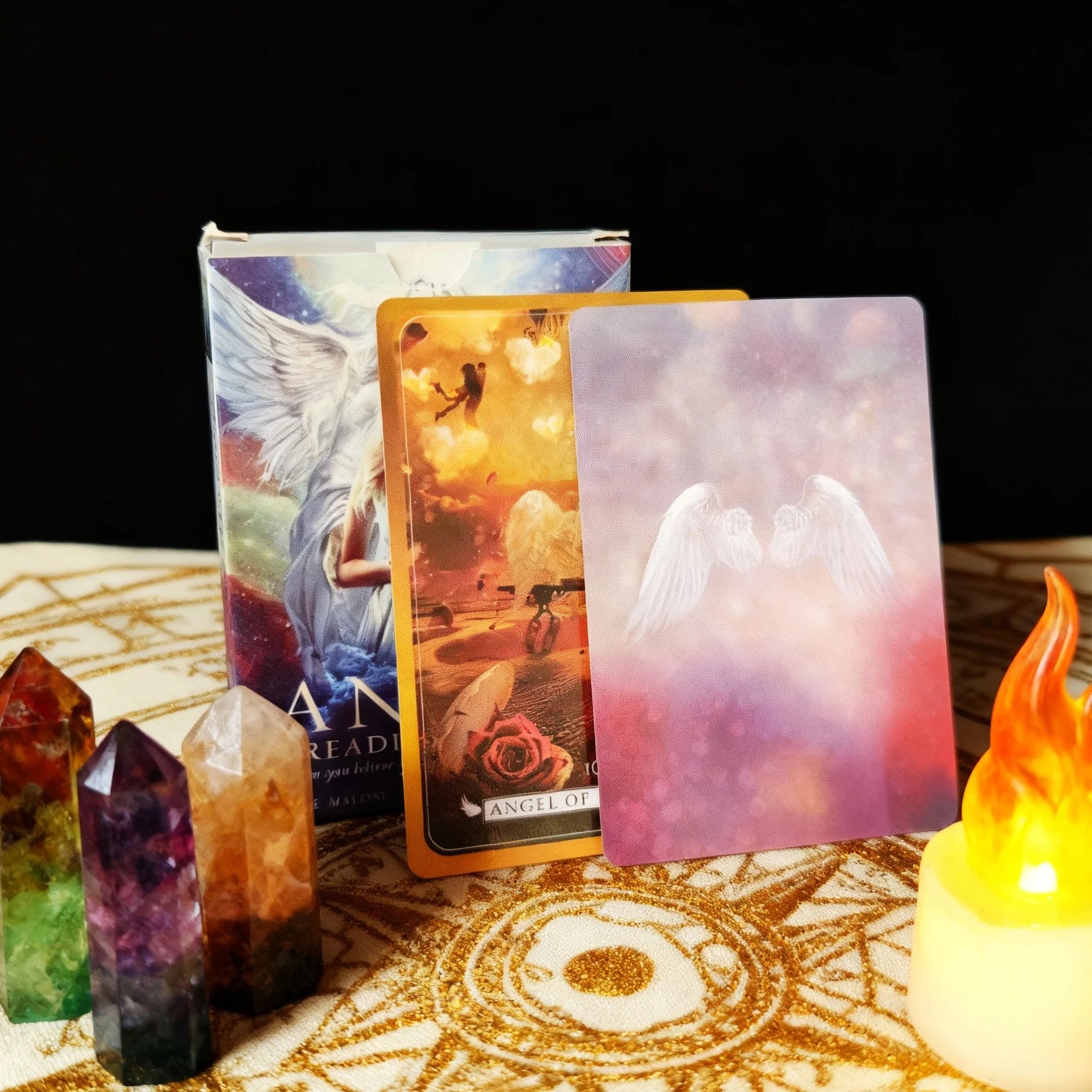 Engel Lesekarten Orakel Deck Tarot Familie Party Prophezeiung Wahrsagerei Brettspiel Psychic Card Party Brettspiel Poker Papier