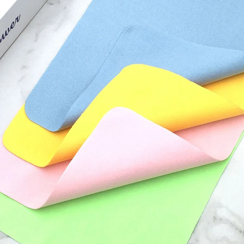 1pc lente da câmera chamois óculos cleaner 14.5*17.5cm superfine fibra óculos pano de limpeza para lente tela do telefone limpeza toalhetes