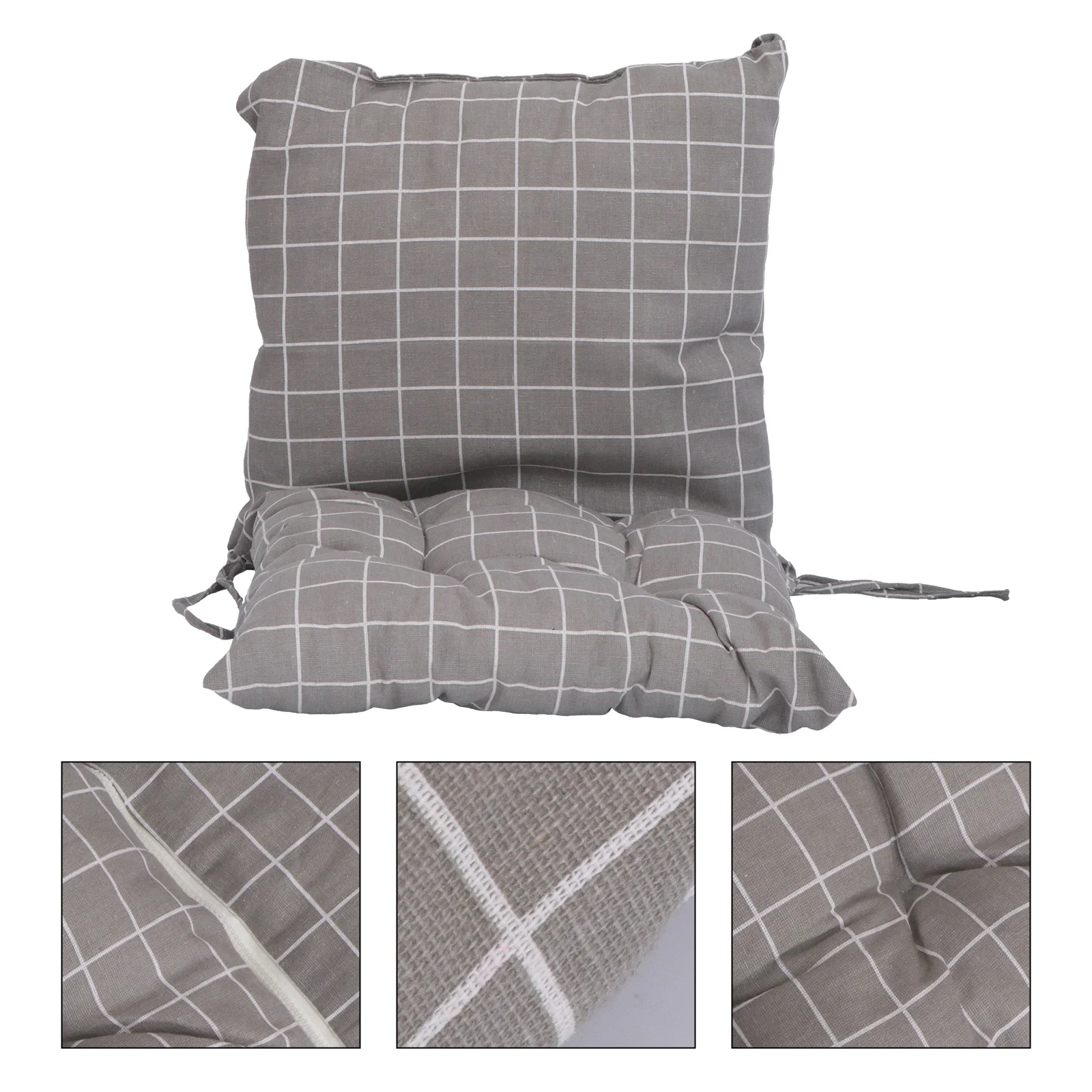 

1pc Cotton Linen Sitting Cushion Thickened Warm Seat Pad For Home Office Chair Back Support Detachable Sitting Mat