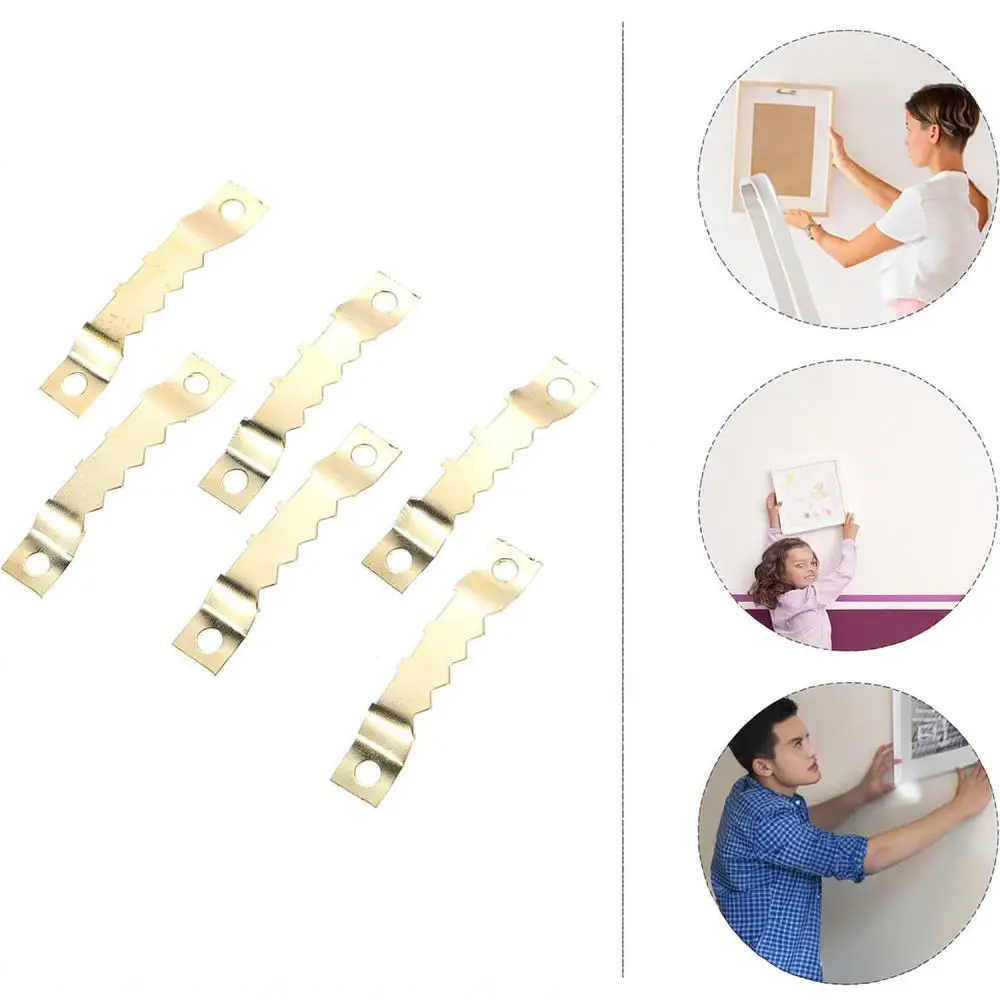 For Yangshun Gold Picture Hanger Hardware Double Sawtooth Style Kit With M25 Cross Head Screws For Wall Decor Display