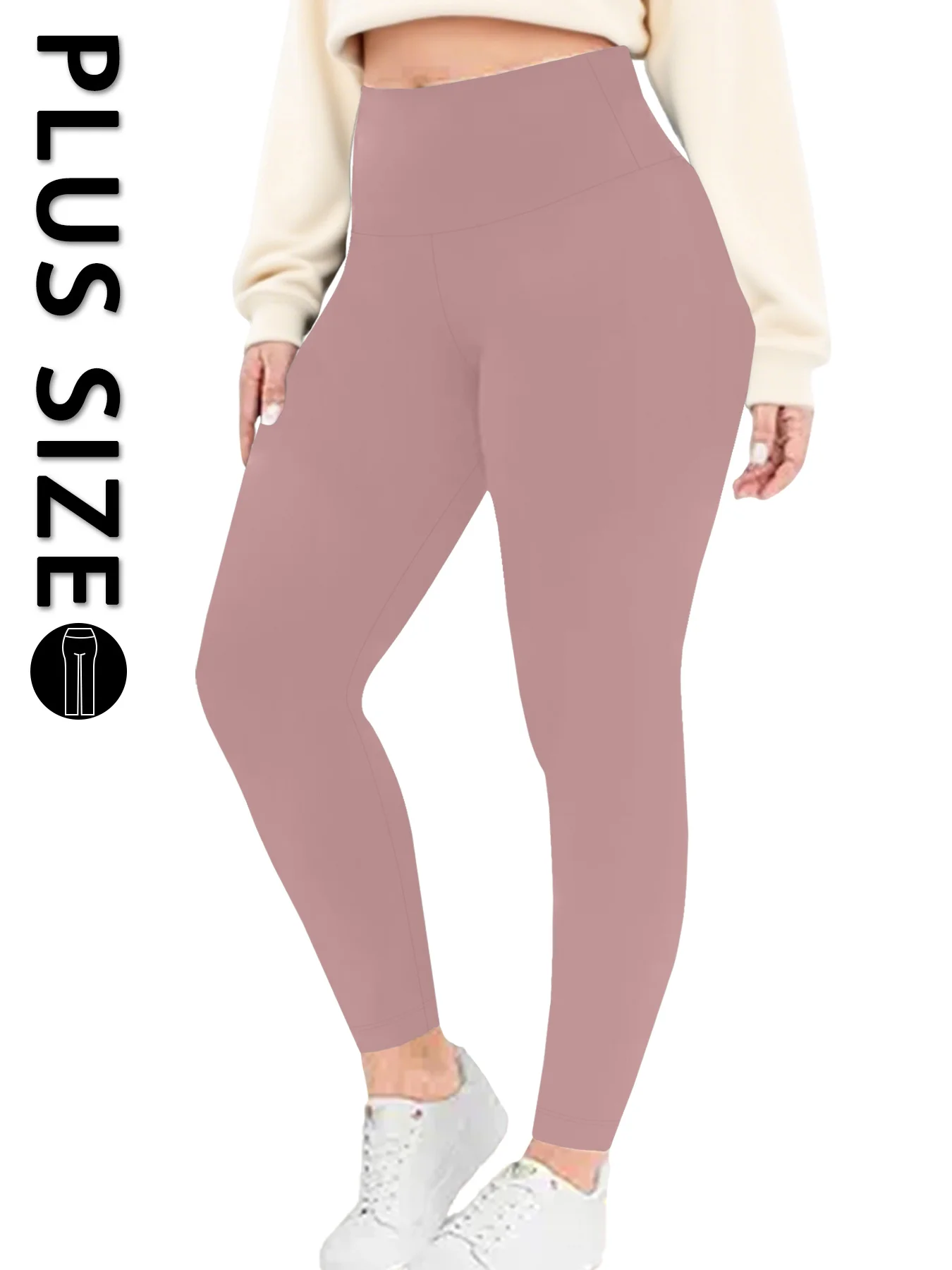 

Леггинсы с высокой талией для женщин больших размеров - супермягкие, с эффектом утягивания живота, комфортные для йоги, бега и повседневной носки.