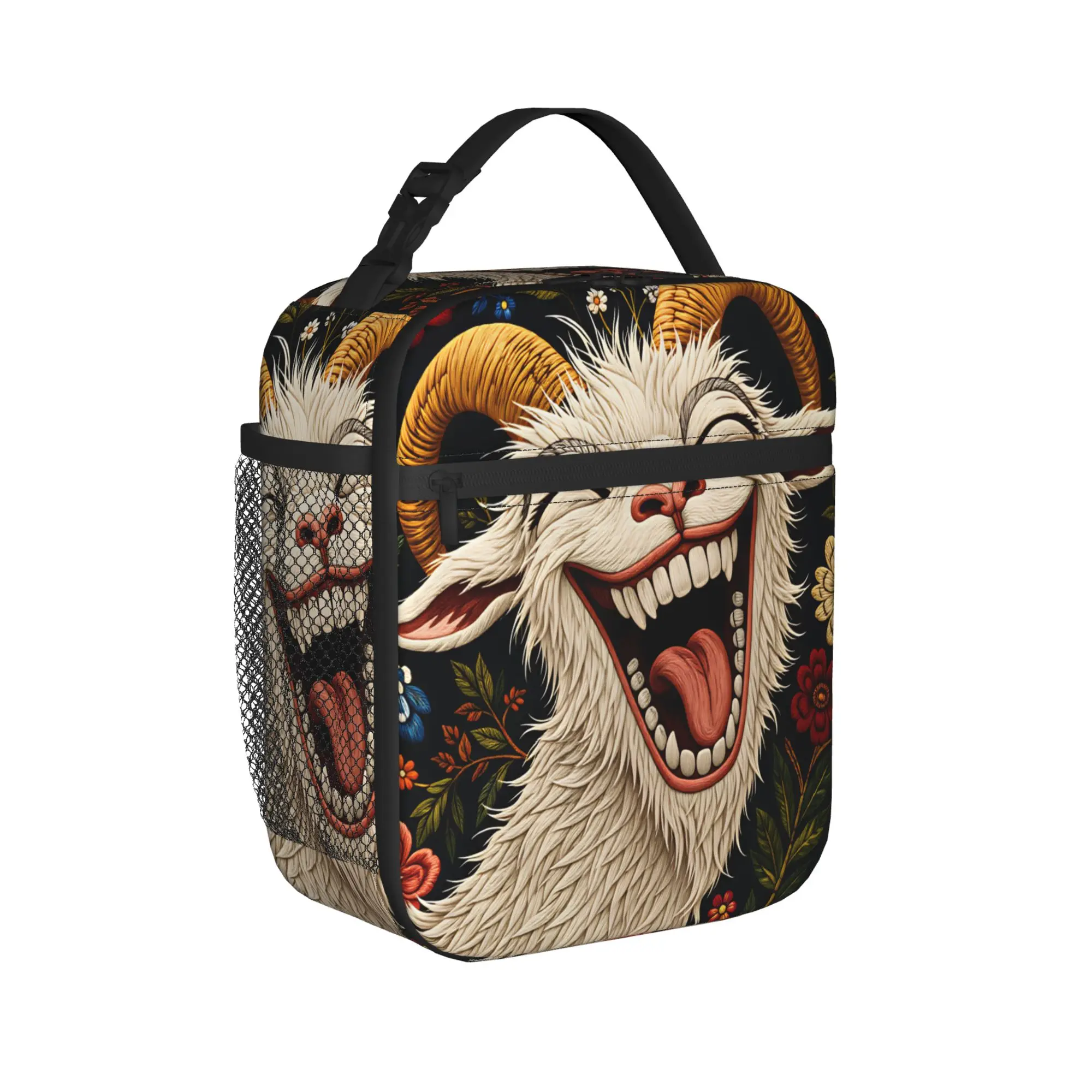 Screaming Goat  Lunch Bag  Kawaii Lunch Box Office Portable Thermal Lunch Bags For Child Waterproof Graphic Design Cooler Bag