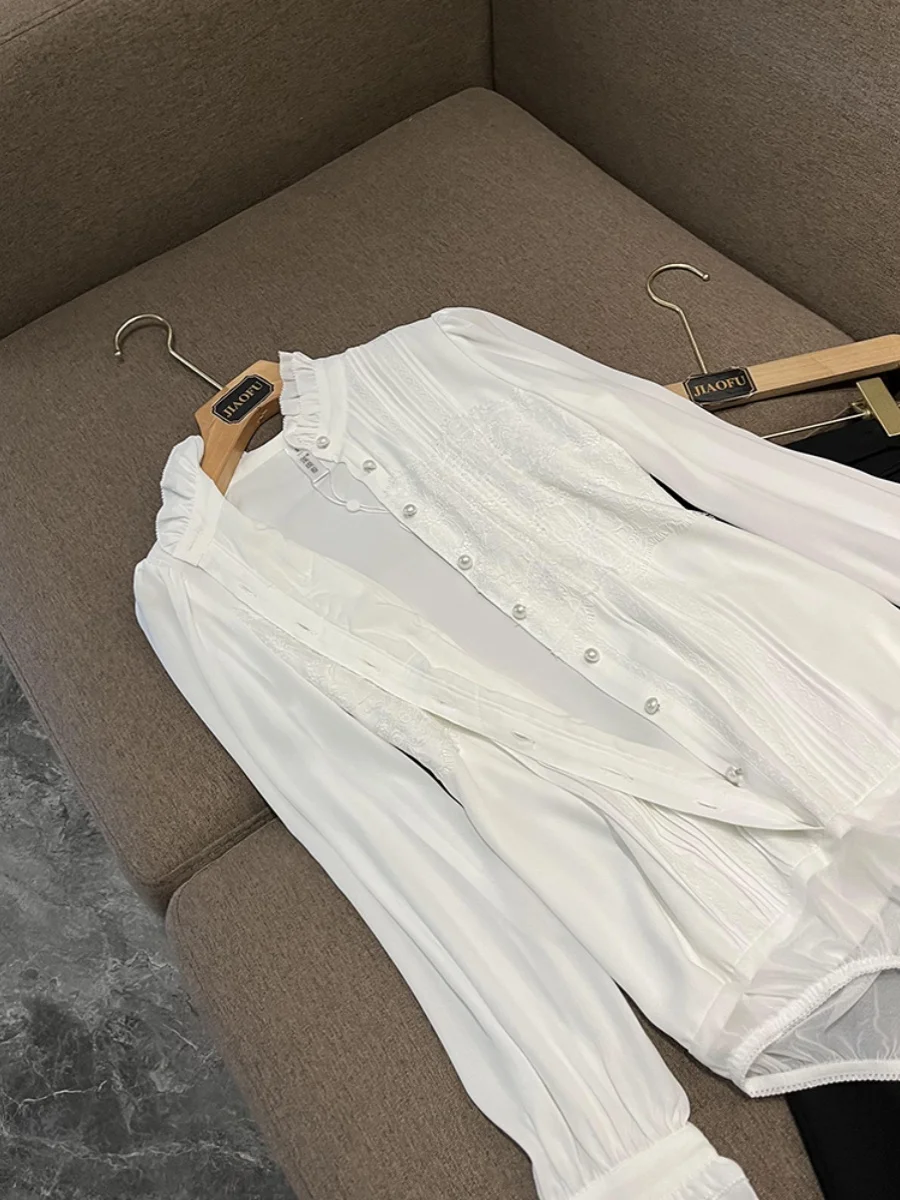 Ele Long Sve Lace Lantern Sve Eendelig irt Dames High-End Feelings Faionable Casual Chic Sle China Made