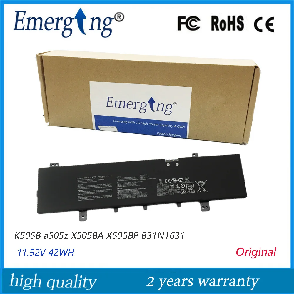 

11.52V 42WH Laptop Battery B31N1631 For ASUS A505BA A505BP A505ZA F505BA F505BP F505ZA K505ZA R504BA X505ZA RX53BP