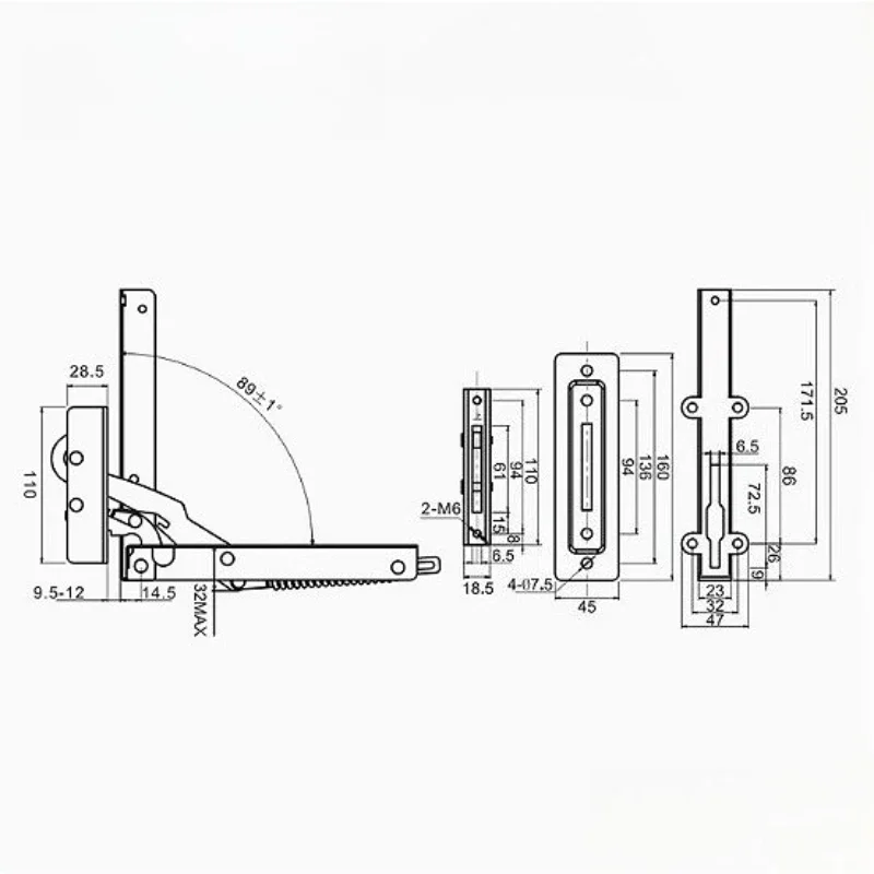 1PCS Oven Door Hinge for Household Steamer Cabinet Commercial Disinfection  Embedded Cabinet Lock Hinge Accessories