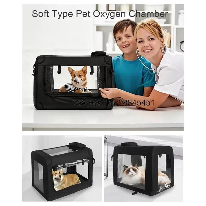 Wmwmnu for Stainless Steel Veterinary for Dogs Cats Small Size ICU Cage Pet Tent with 95 Percent Oxygen