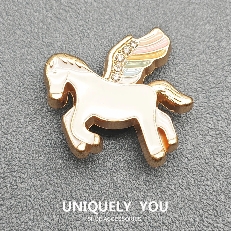 shoe charms Shoe Decoration DIY Metal Pony Rainbow Diamond Butterfly Heart Texture Advanced Fashion Decorations for Cross Shoes image 4