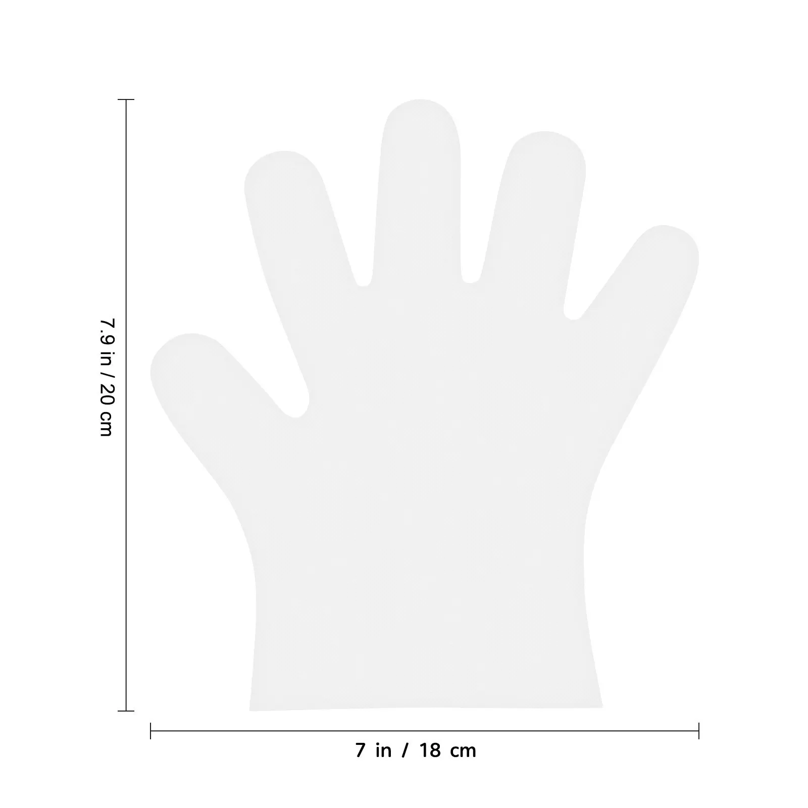 100Pcs 어린이 일회용 장갑 Pe 플라스틱 식품 준비 어린이를위한 투명한 장갑 5-12 세 위생 보호