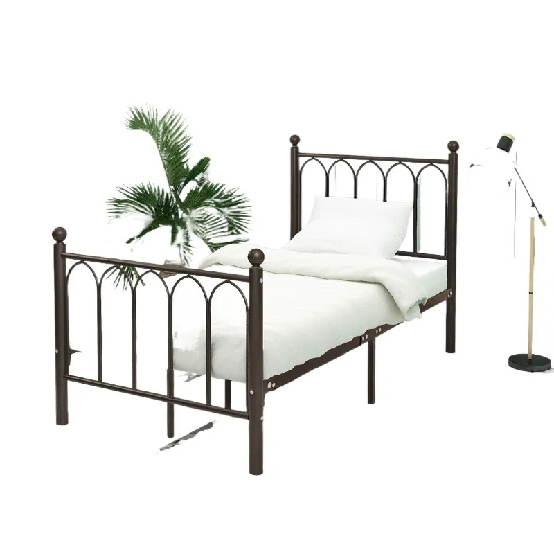 Modern and simple, Nordic B & B hotel apartment wrought iron bed, household single-layer iron frame bed
