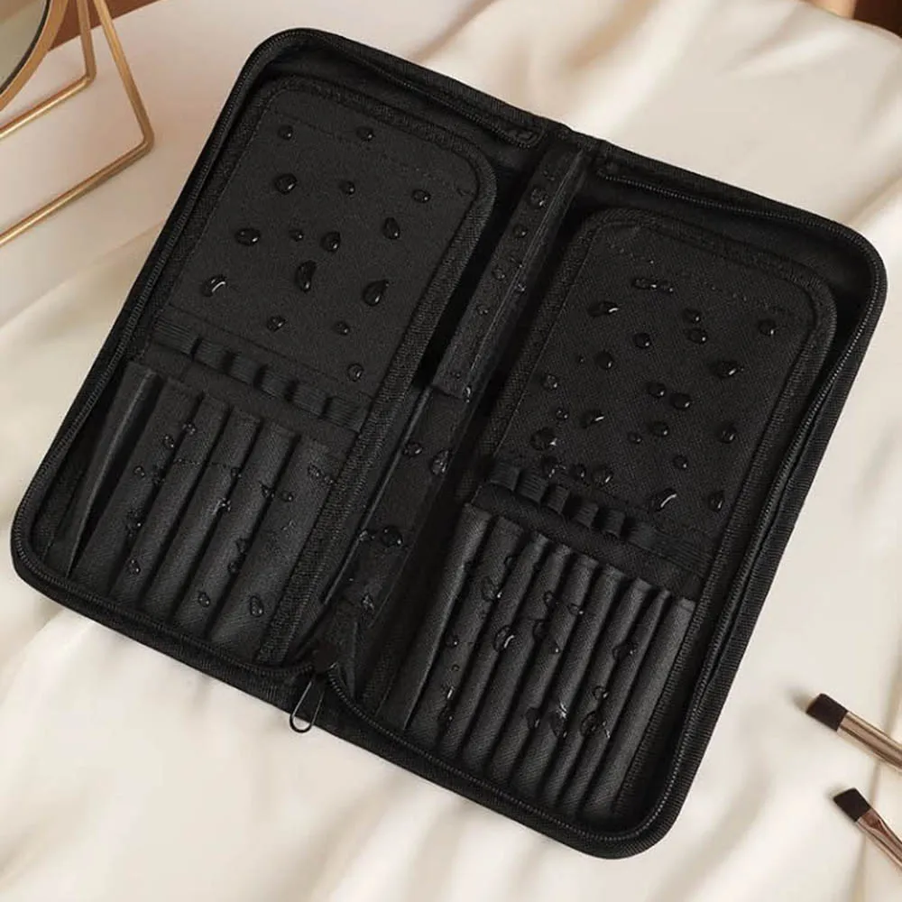 Makeup Brush Storage Bag Brush Bag Stand Type Embroiderer Tool Pen Eyebrow Pencil Display Rack Eye Shadow Box Brush Bag