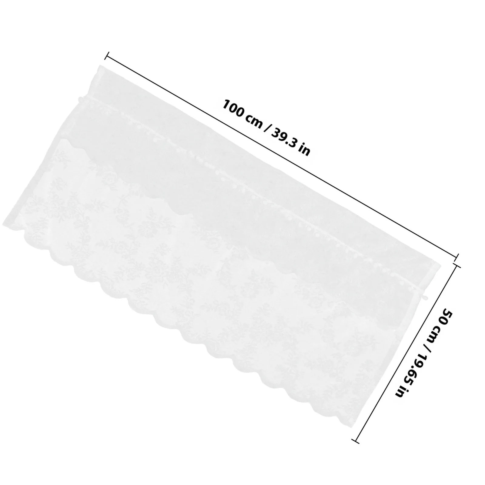 Lace Window Valance Curtain For Kitchen Bedroom Bathroom Farmhouse Rustic Short Curtains Rod Pocket Easy Install Sun