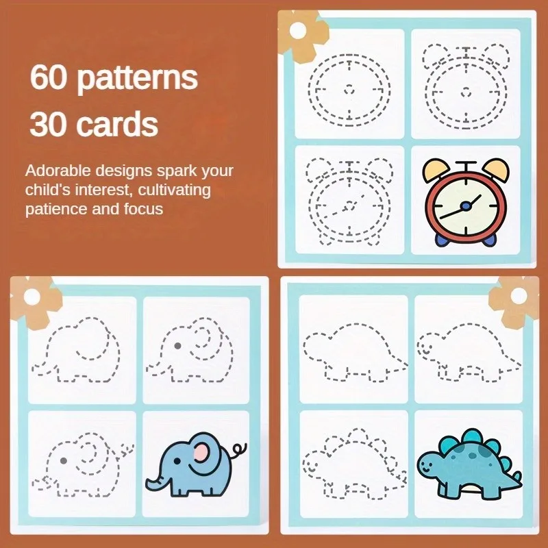 مجموعة واحدة من ألعاب الرسم خطوة بخطوة، قلم رسم للتحكم في التدريب، مجموعة ألعاب تركزية للأطفال تعلم ألعاب تعليمية للأطفال #5