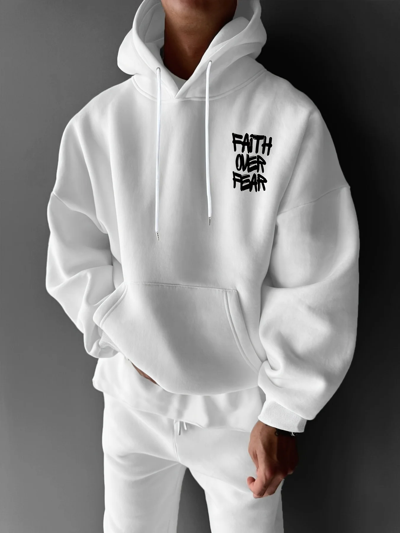 2025 New Personalized Letter Print Men Women Hooded Sweatshirt Autumn Winter Daily Outdoor Vacation Casual Loose Warm Sportswear