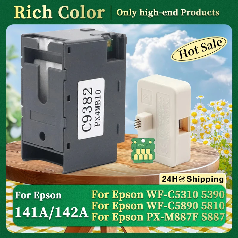 

C9382 PX4MB C12C938211 Блок для обслуживания отработанных чернил, устройство сброса чипов для принтера Epson WorkForce C5890 WF-C5390 PX-S887 PX-M887F