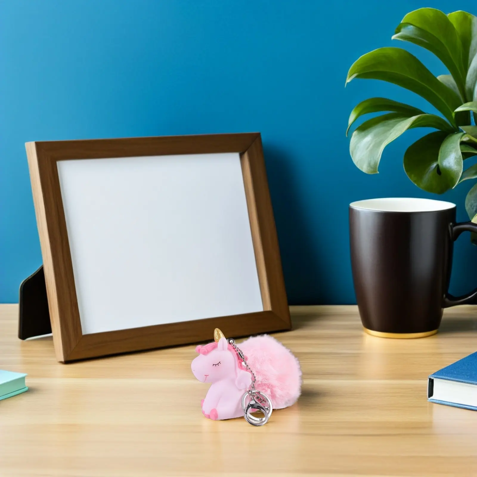 

2 шт. Брелок-единорог с помпоном, розовый, из искусственного меха, подвеска для сумки, для женщин и девочек, украшение для рюкзака, декоративный аксессуар для ключей, новинка