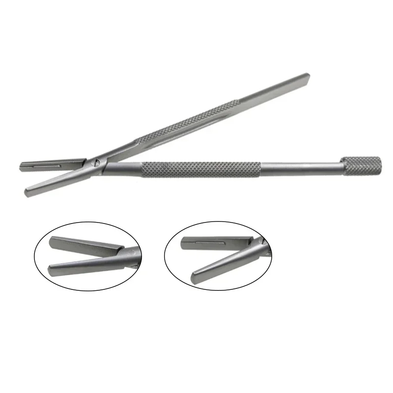 GREATLH Stainless Steel Ophthalmic Clip Blade Holder Fixed Clamping Blade Microscopic Ophthalmic Instrument