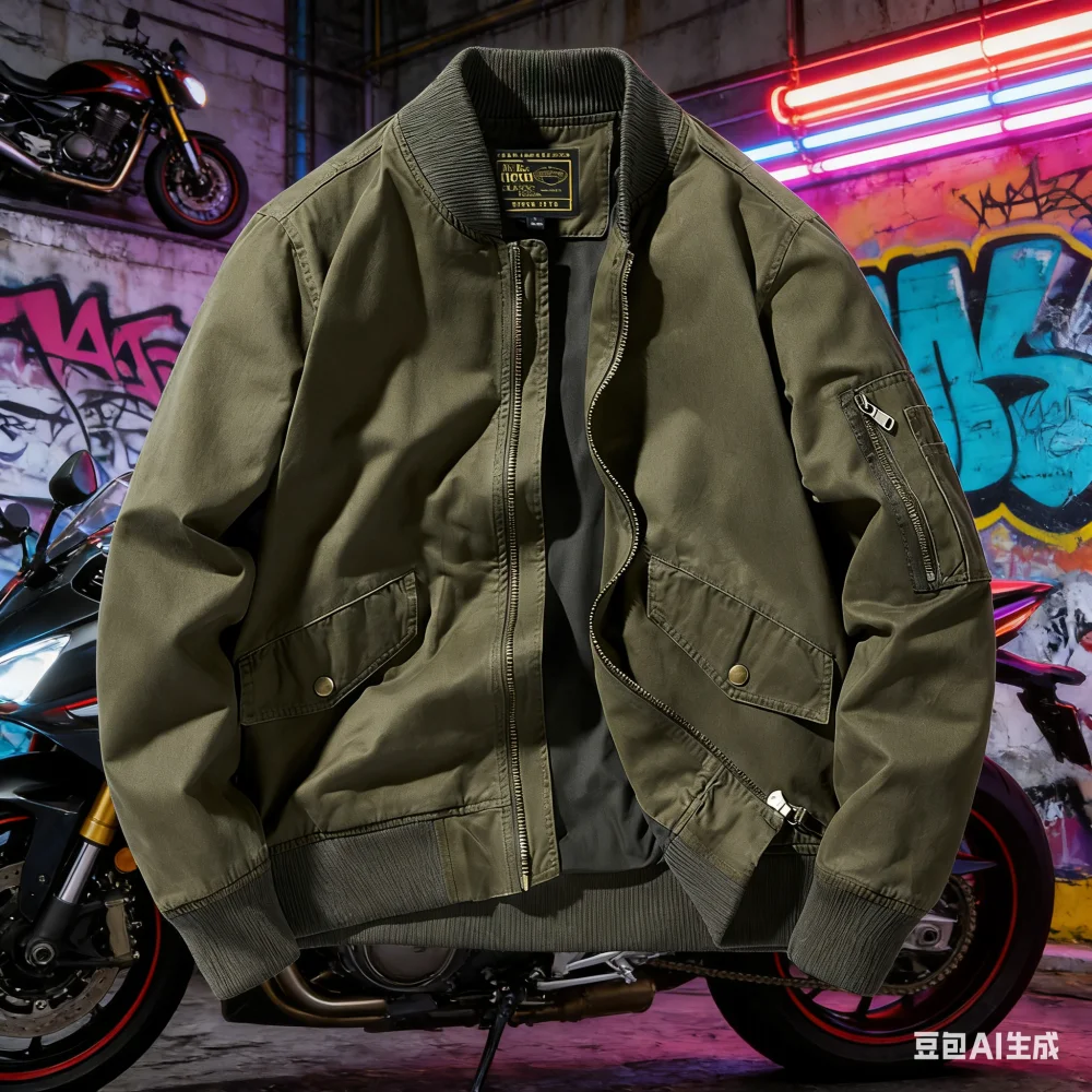Men's Spring-Autumn New Model Pure Cotton Jacket - Men's Casual Loose Regular Style Coat - Versatile Men's Clothing Shirt