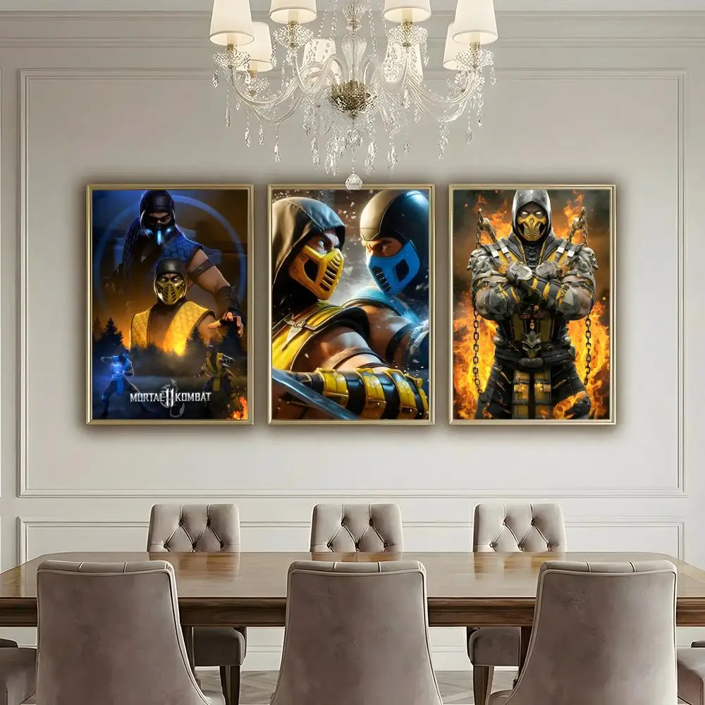 popular game M-MortalS K-KombatS Poster HD Waterproof High-Toughness Self-Adhesive Wall Decor Universal