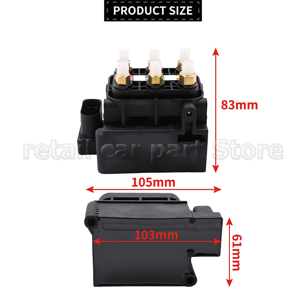 for Mercedes W221, W164, GL X164, R W251Air Suspension Supply Solenoid Valve Block A2123200358 A2513200058 1643201204 1643200904