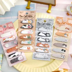 New Paper Cat Index Stickers Cartoon Self Adhesive Cat Note Tabs School Supplies Calendar Marking Labels